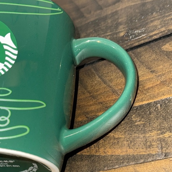 2020 Starbucks Coffee Co. Green Swirl Ceramic Coffee Tea 12oz. Mug Cup - Picture 7 of 9